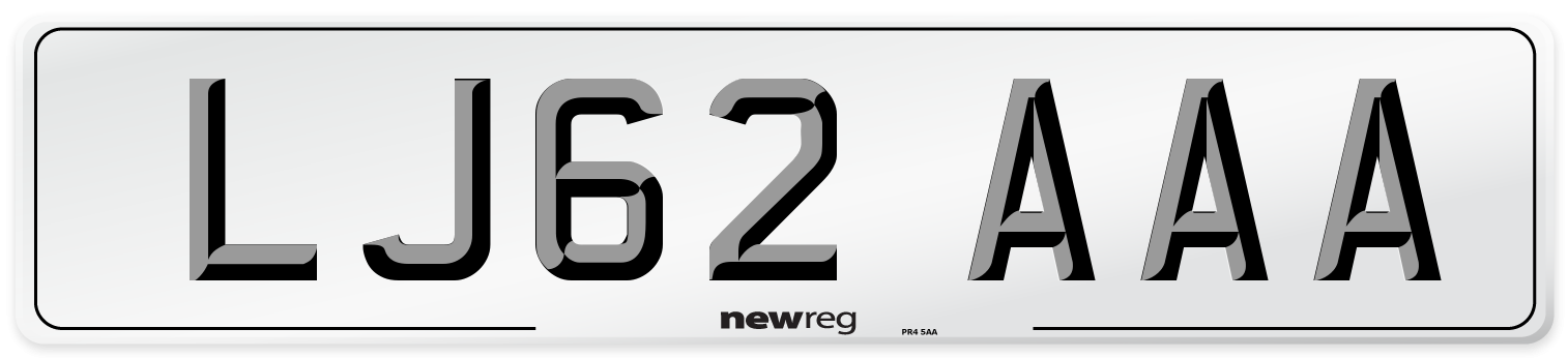 LJ62 AAA Number Plate from New Reg